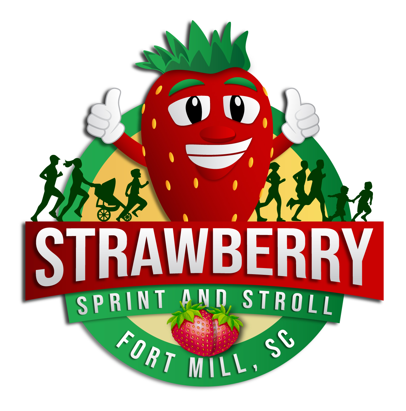 Strawberry Sprint & Stroll logo